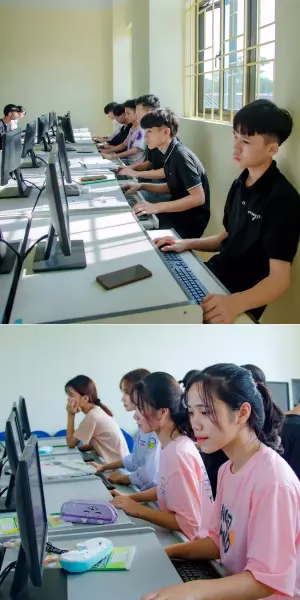 Students At Classroom Training